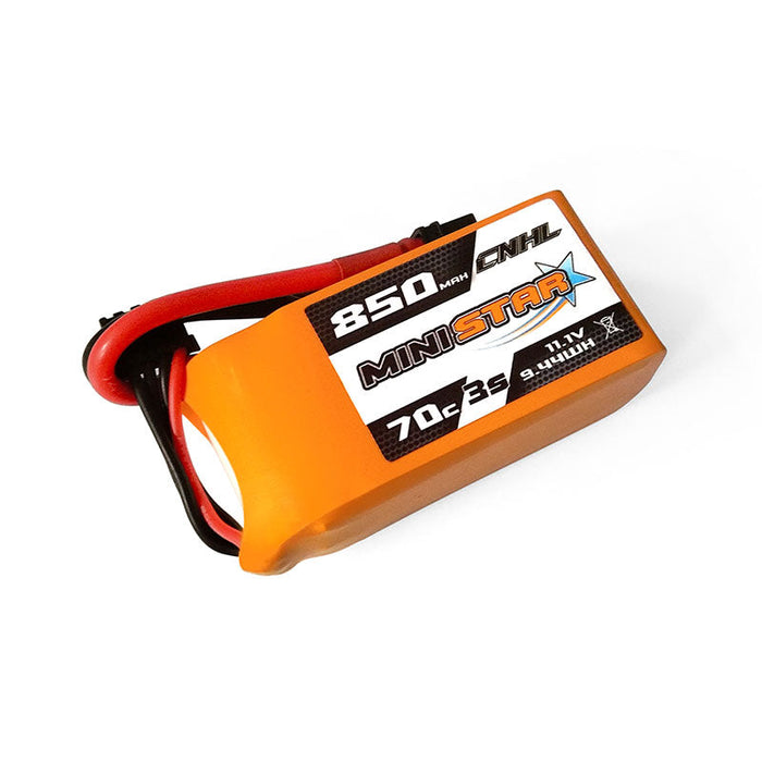 [Combo] 2 Packs CNHL MiniStar 850mAh 11.1V 3S 70C Lipo Battery with XT30U - CA Warehouse