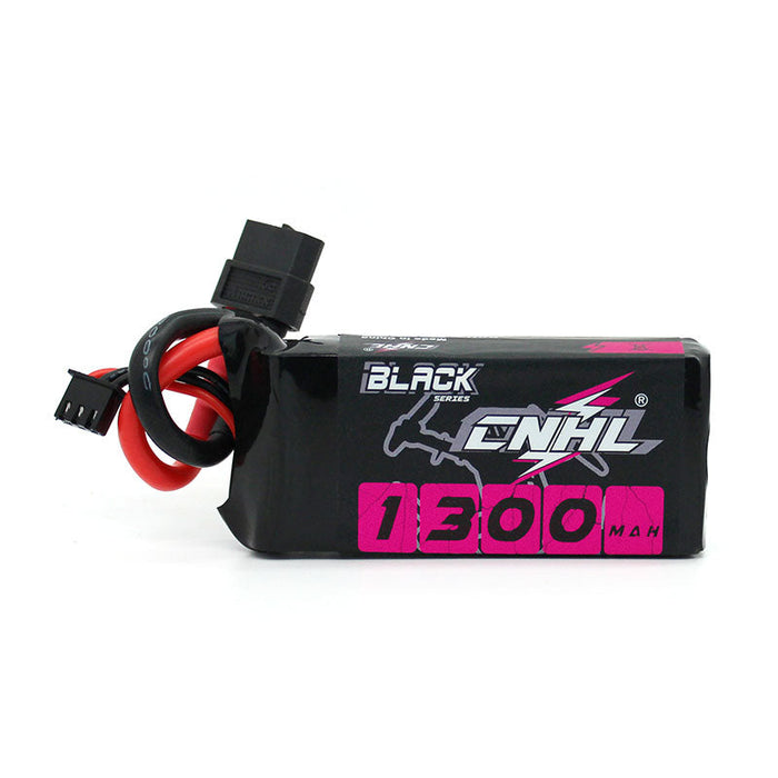 4 packs CNHL Black Series 1300mAh 7.4V 2S 100C Lipo Batter