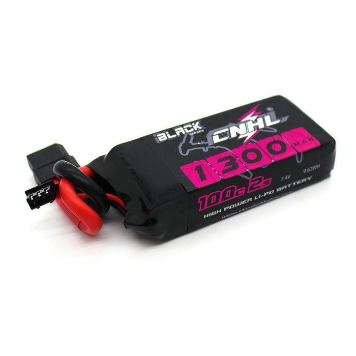 4 Packs CNHL Black Series 1300mAh 7.4V 2S 100C Lipo Battery with XT60 Plug- UK Warehouse