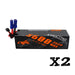 2 Packs CNHL Racing Series 5600mAh 11.1V 3S2P 120C Hard Case Lipo Battery with EC5 Plug - UK/CA Warehouse