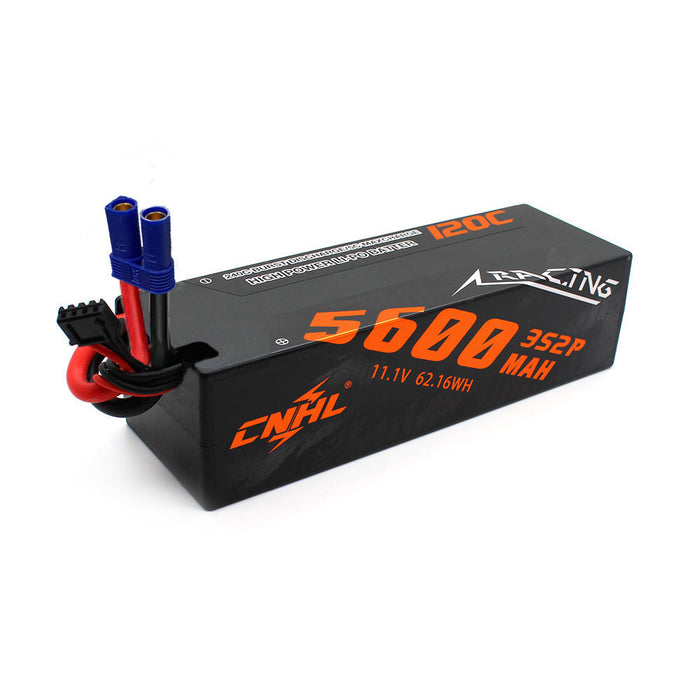 CNHL Racing Series 5600mAh 11.1V 3S2P 120C Hard Case Lipo Battery with EC5 Plug