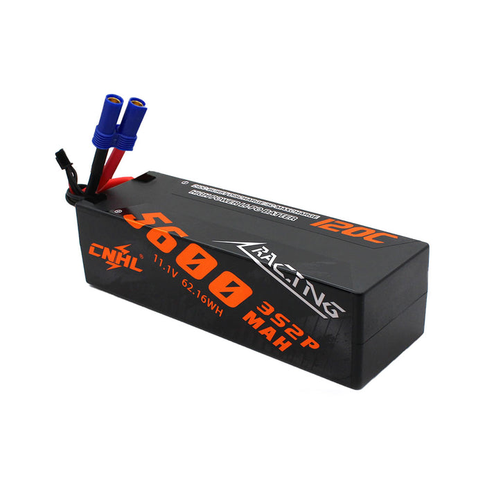 CNHL Racing Series 5600mAh 11.1V 3S2P 120C Hard Case Lipo Battery with EC5 Plug