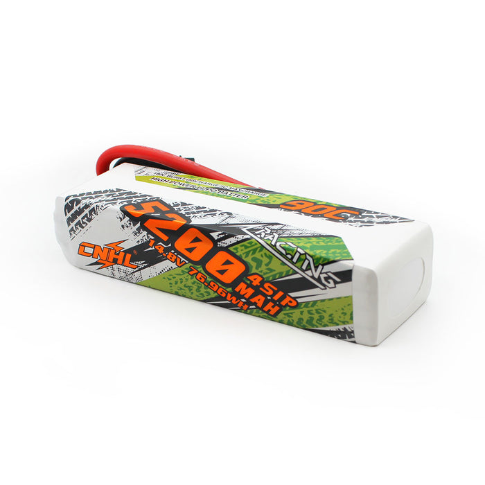 CNHL Racing Series 5200mAh 14.8V 4S 90C Lipo Battery with 8.0mm Bullet Plug