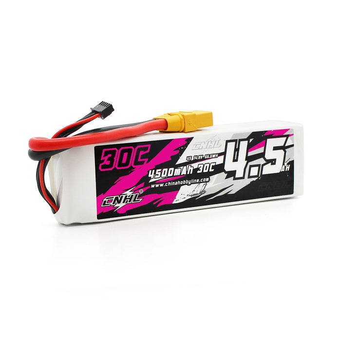 CNHL 4500mAh 14.8V 4S 30C Lipo Battery with XT90 Plug