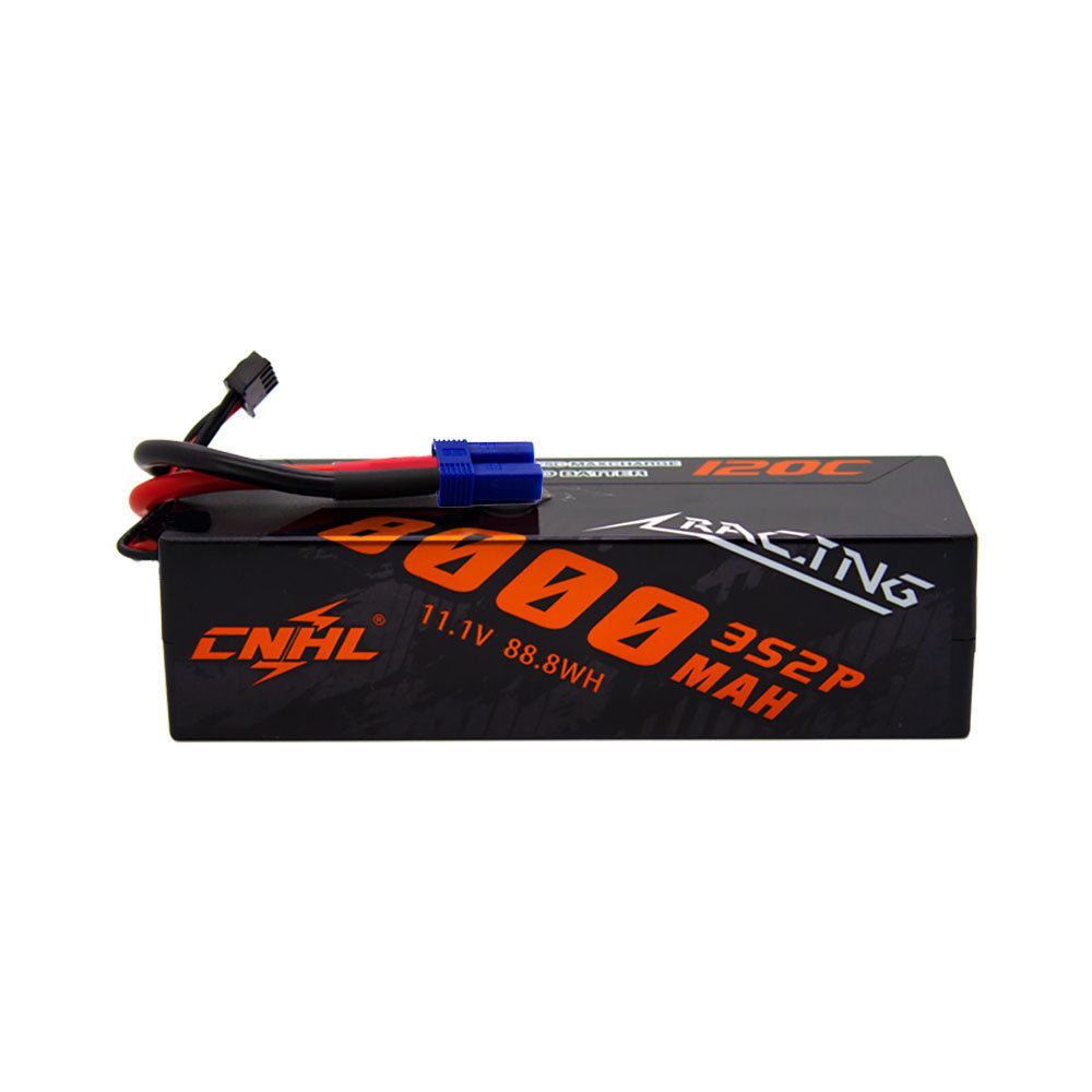 Racing 8000mAh 3S 120C Hard Case Lipo Battery with EC5 Plug
