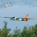 CNHL KAVAN Pulse 2200 V2 2206mm PNP RC electric sport glider in orange flying low over grass