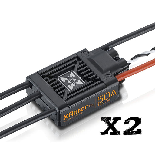 Hobbywing XRotor PRO 50A Wire Leaded ESC Dual Pack – 4-6S, 50A/70A for Drone