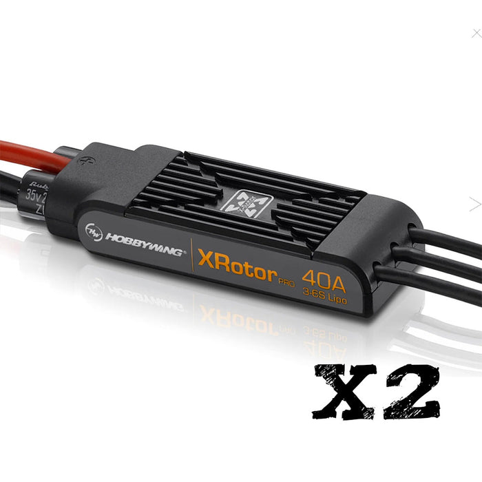 Hobbywing XRotor PRO 40A ESC Dual Pack – 3–6S Multirotor Brushless ESC for Drone