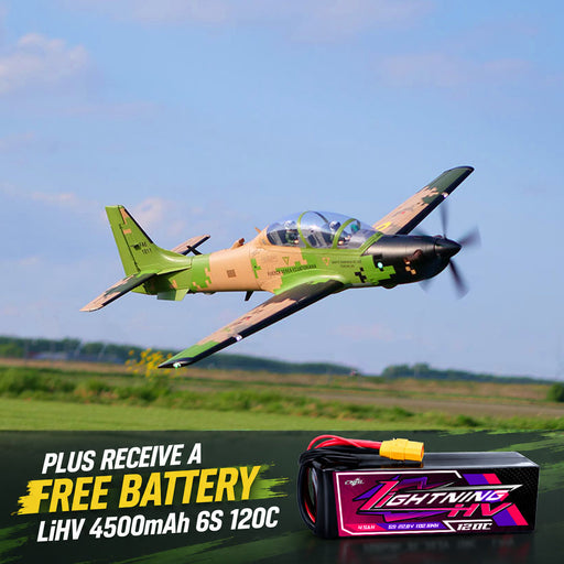 CNHL AviNationRC Super Tucano V2 1600mm PNP RC Plane with All-Metal Retracts