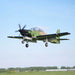 CNHL Super Tucano V2 1600mm RC plane flying with retract landing gear extended