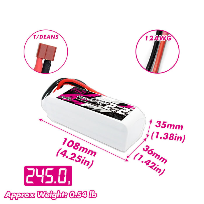 Batería Lipo CNHL 2200mAh 14.8V 4S 30C con enchufe T/Dean 