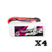 4 Packs CNHL G+Plus 2200mAh 14.8V 4S 70C Lipo Battery with XT60 Plug-UK warehouse