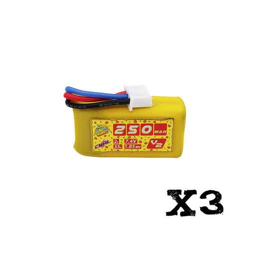CNHL Pizza Series V2.0 250mAh 7.4V 2S 35C Lipo Battery With JST