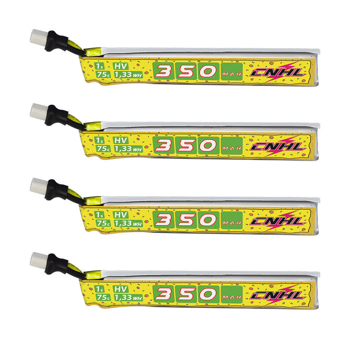 Test--CNHL Pizza Series 350mAh 3.8V 1S 75C Lipo Battery with BT2.0  (5PCS)