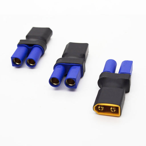 Adaptateur de prise de batterie XT90 vers EC5 (lot de 3) pour systèmes RC LiPo Adaptateur de prise de batterie XT90 vers EC5 (lot de 3) pour systèmes RC LiPo