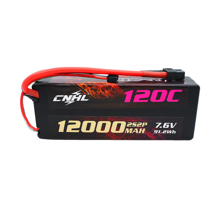 CNHL LiHV 4000mAh 7.6V 2S 120C HV Shorty Hard-CaSe Lipoバッテリー（EC3プラグ付き）