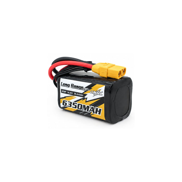 بطارية ليثيوم-أيون CNHL من سلسلة المدى الطويل بسعة 6350mAh وجهد 14.4V وتكوين 4S وبمقاس 21700 مع قابس XT90