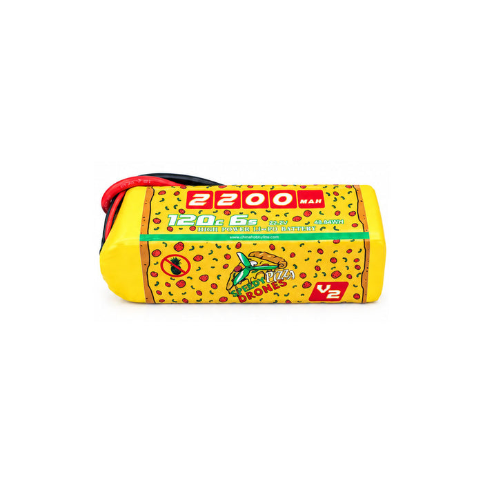 CNHL Speedy Pizza 2200mAh 6S 120C LiPo battery showing slim low-profile design