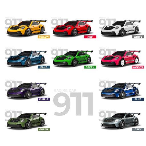 Color options of Hstar D43-01Q 911 Mini Drift RC Car in eight alloy finishes