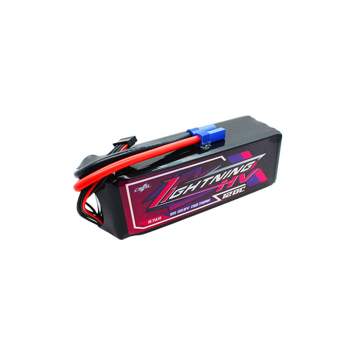 hvy lipo c CNHL Lightning LiHV 6700mAh 6S 120C LiPo Battery EC5 — ChinaHobbyLine
