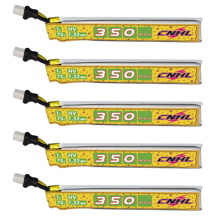 CNHL Pizza Series 350mAh 3.8V 1S 75C Lipo Battery with BT2.0  (5PCS/Packs)