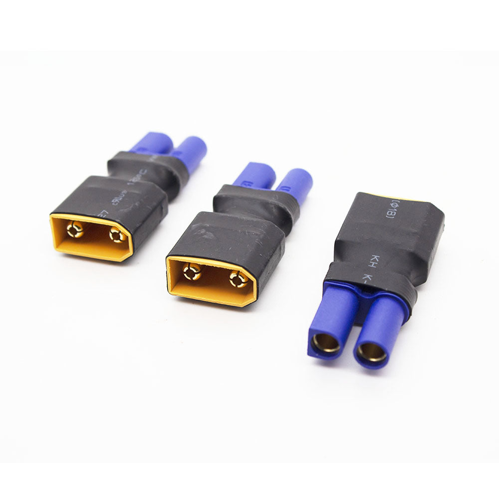 OliRC Lot de 3 adaptateurs de connecteur mâle EC5 Losi vers XT60 femelle pour batterie LiPO avec câble 14 AWG 5 cm (C74-3 OliRC Lot de 3 adaptateurs de connecteur mâle EC5 Losi vers XT60 femelle pour batterie LiPO avec câble 14 AWG 5 cm (C74-3