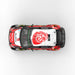 Top view of MJX RC 14303 Citroen C3 brushless 4WD rally car showing aerodynamic body design