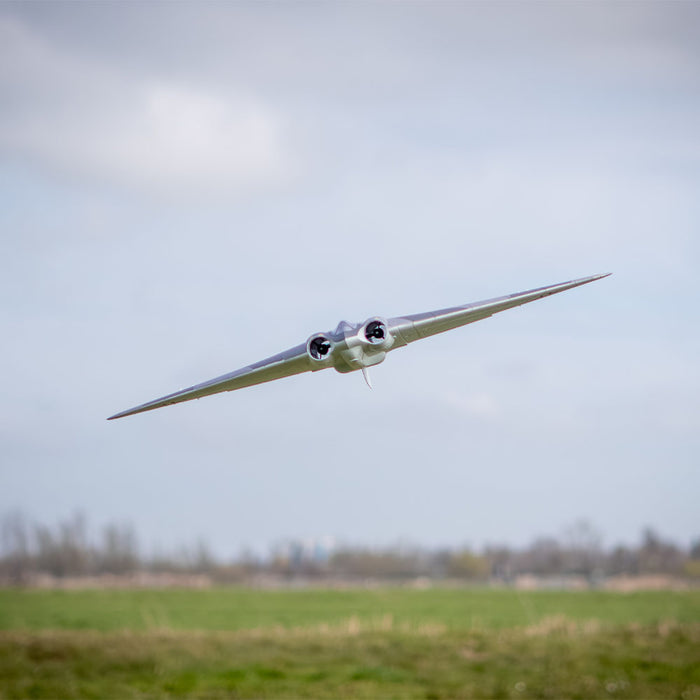 CNHL AviNationRC Horten Ho 229 RC plane front view in flight
