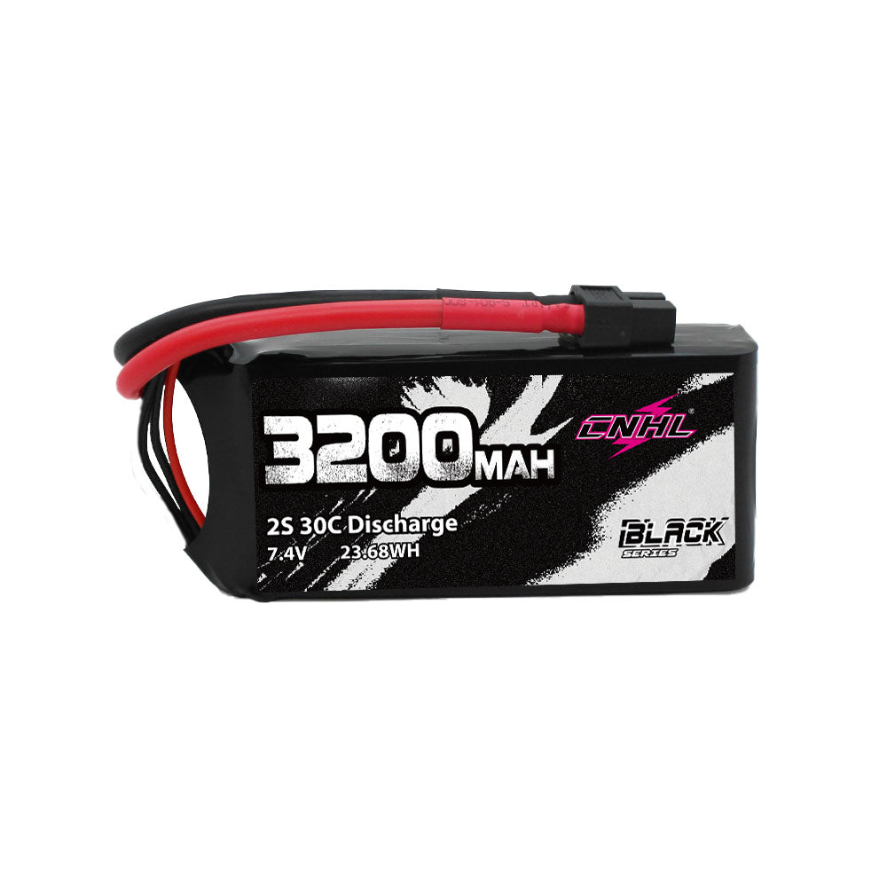 CNHL Black Series 3200mAh 7.4V 30C 2S Shorty Lipo Battery with