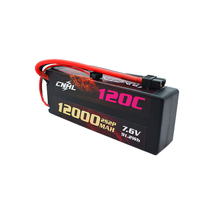 CNHL LiHV 4000mAh 7.6V 2S 120C HV Shorty Hard-CaSe Lipoバッテリー（EC3プラグ付き）