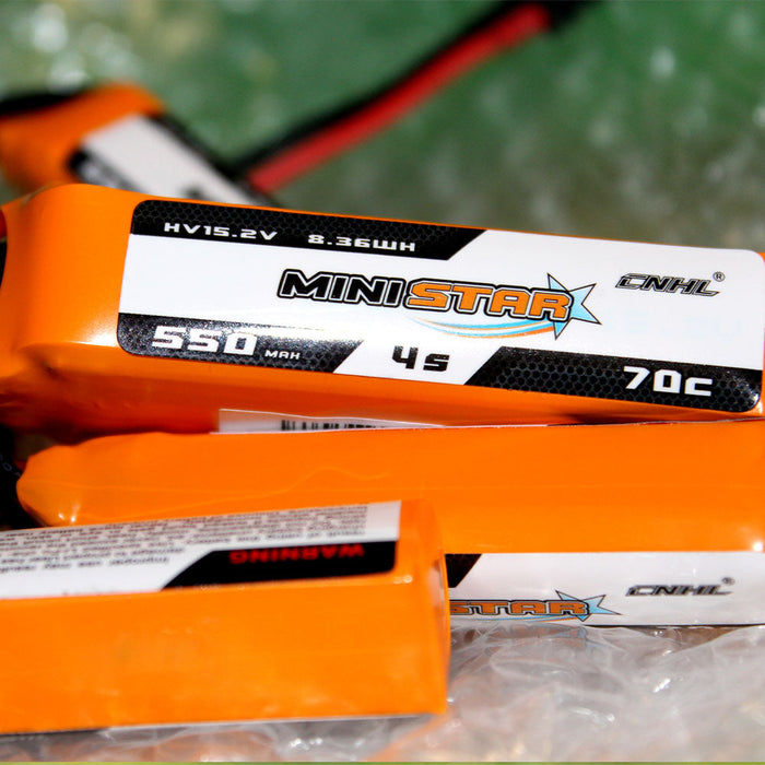 12 paquetes CNHL MiniStar HV 550mAh 15.2V 4S 70C Batería Lipo con almacén XT30U-UK