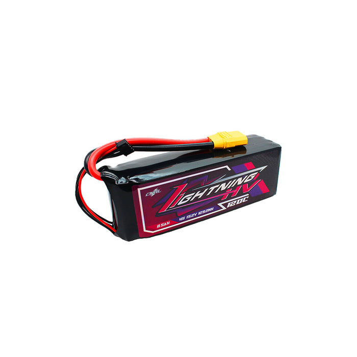 بطارية CNHL Lightning LiHV 8500mAh 15.2V 4S 120C HV ليثيوم بوليمر مع قابس XT90