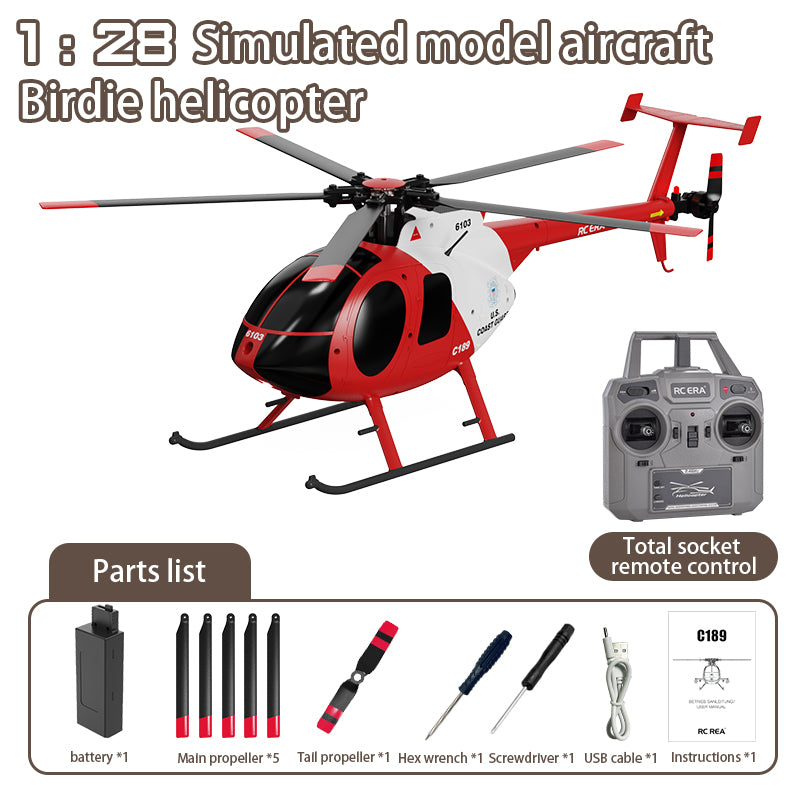 RC ERA C189 MD500 1:28 Flybarless Brushless RC Helicopter RTF with