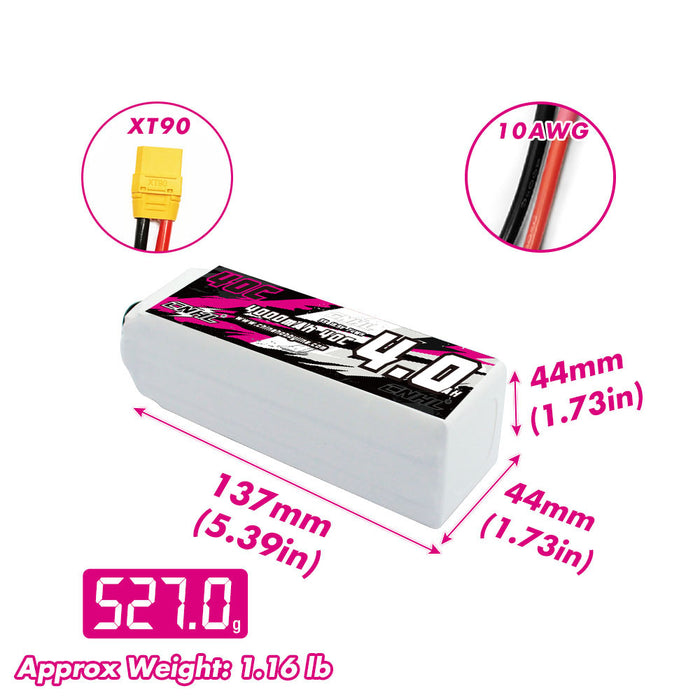 CNHL 4000 mAh 18,5 V 5S 40C Lipo-Akku mit XT90-Stecker 