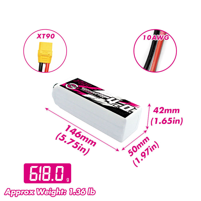 Batería Lipo CNHL G+Plus 4000mAh 18.5V 5S 70C con enchufe XT90 