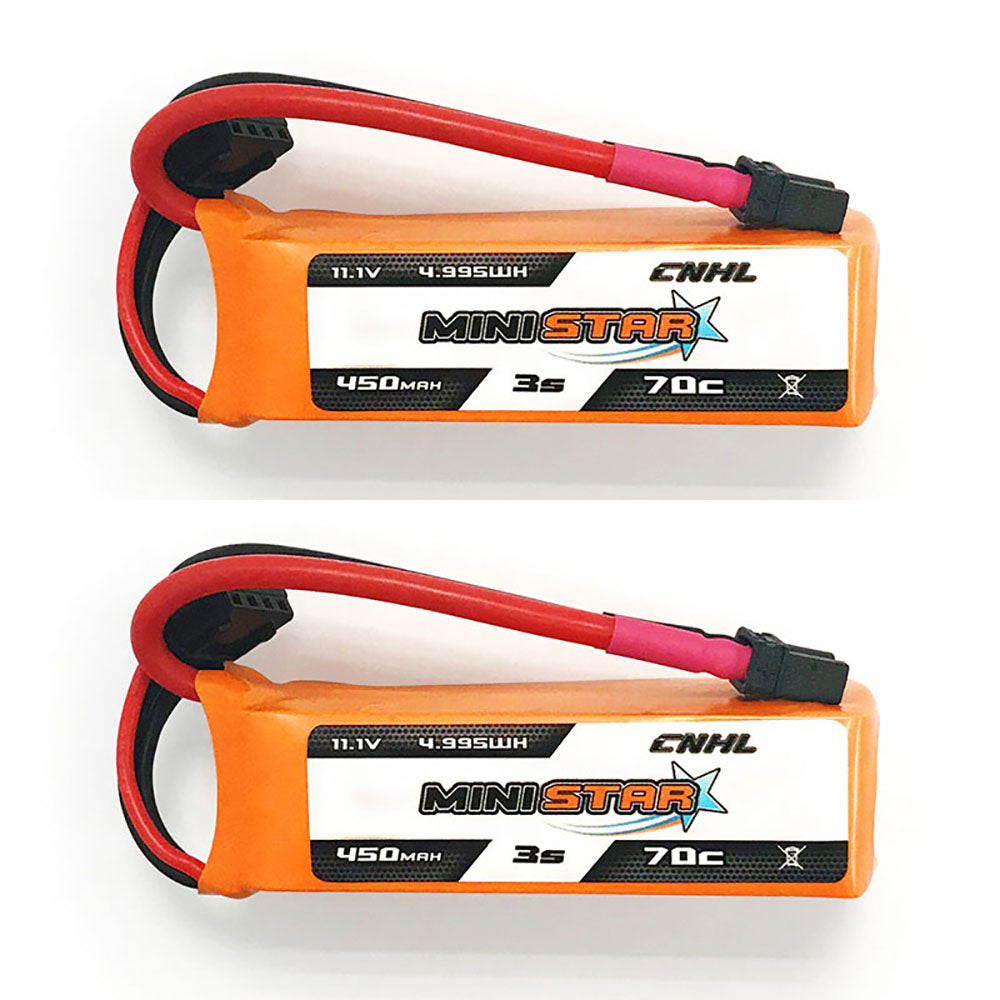 2 Packs CNHL 450mAh 11.1V 3S Lipo Battery XT30U BETAFPV Pavo20 Pro