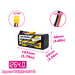 CNHL Long Range Series 15000mAh 21.6V 6S 21700 Li-ion Battery with XT90 Plug weight and size