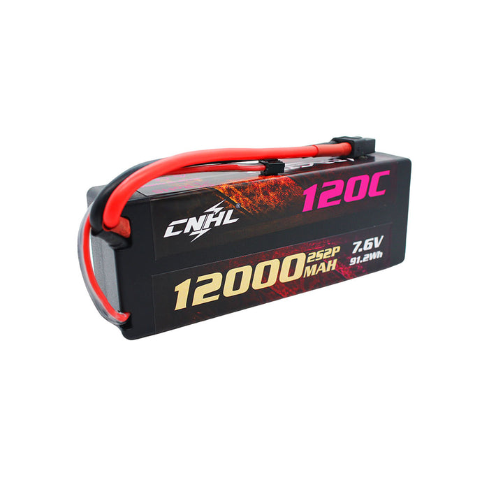 CNHL LiHV 4000mAh 7.6V 2S 120C HV Shorty Hard-CaSe Lipoバッテリー（EC3プラグ付き）