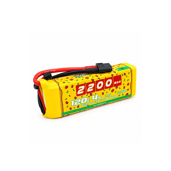 CNHL Speedy Pizza 2200mAh 14.8V 4S LiPo battery with XT60 connector and 12AWG wires