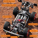 SCY 18103 Pro exploded chassis view showing brushless motor, 35A ESC, metal differential, and alloy chassis