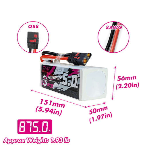 cnhl 7s lipo battery 5000mah 70c