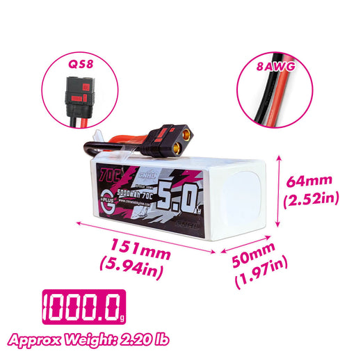 cnhl 5000mah 8s lipo battery