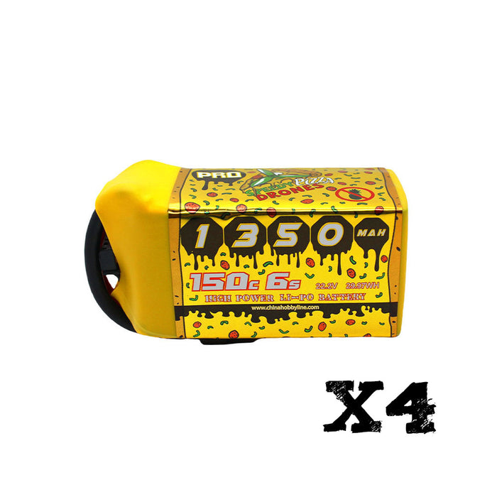 2パック CNHL スピーディピザシリーズ プロ 1350mAh 22.2V 6S 150C リポバッテリー XT60プラグ付き