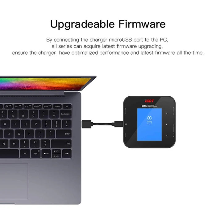 ISDT Q8 Max Micro USB firmware update connection to computer
