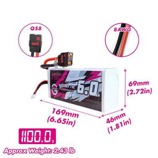 cnhl g+ 7s lipo battery 6000mah