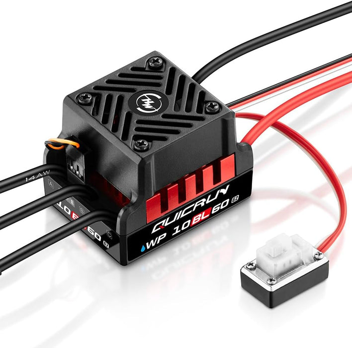 Hobbywing QUICRUN WP 10BL60 G2 60A waterproof brushless ESC with cooling fan for 1/10 RC cars