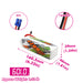 CNHL 6200mAh 4S Lipo Battery with EC5 Plug Dimensions