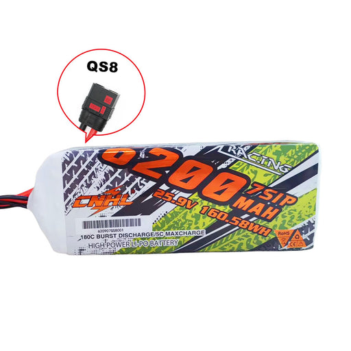 CNHL Racing Series 6200mAh 25.9V Lipo 7S Battery 90C with QS8 Plug