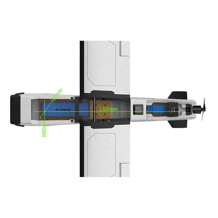 ZOHD Talon GT Rebel (Kit) Pusher Motor V-Tail FPV RC Airplane 1000mm (BEPP)