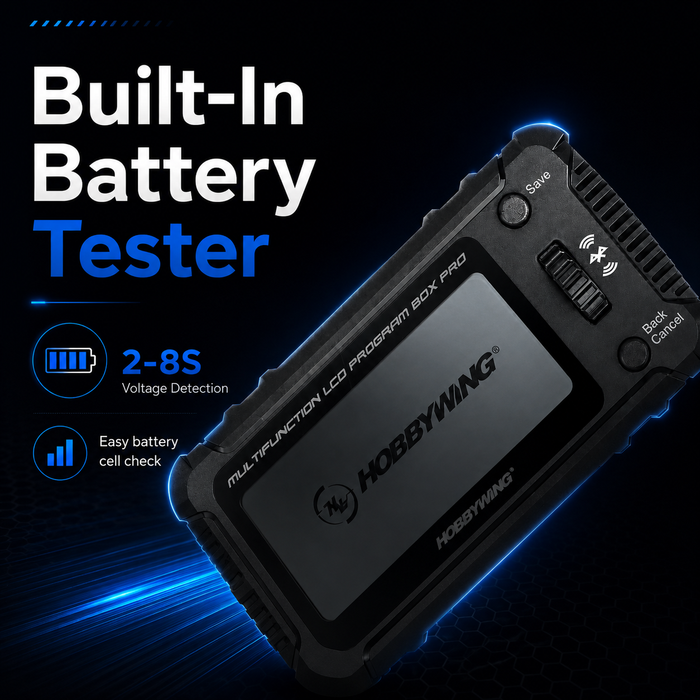 Hobbywing Multifunction LCD Program Box Pro G3 with OTA Bluetooth and 2-8S Battery Voltage Checker